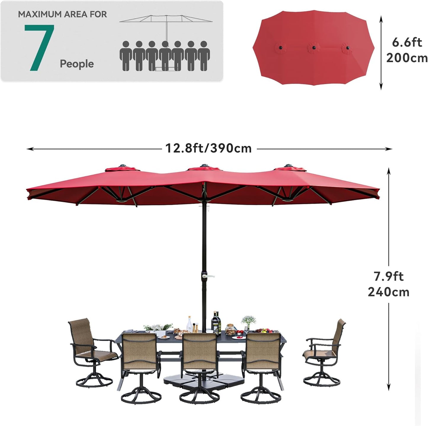 VistaShade Double Canopy Patio Umbrella