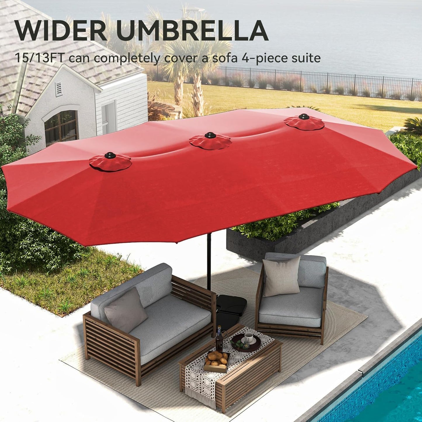 VistaShade Double Canopy Patio Umbrella