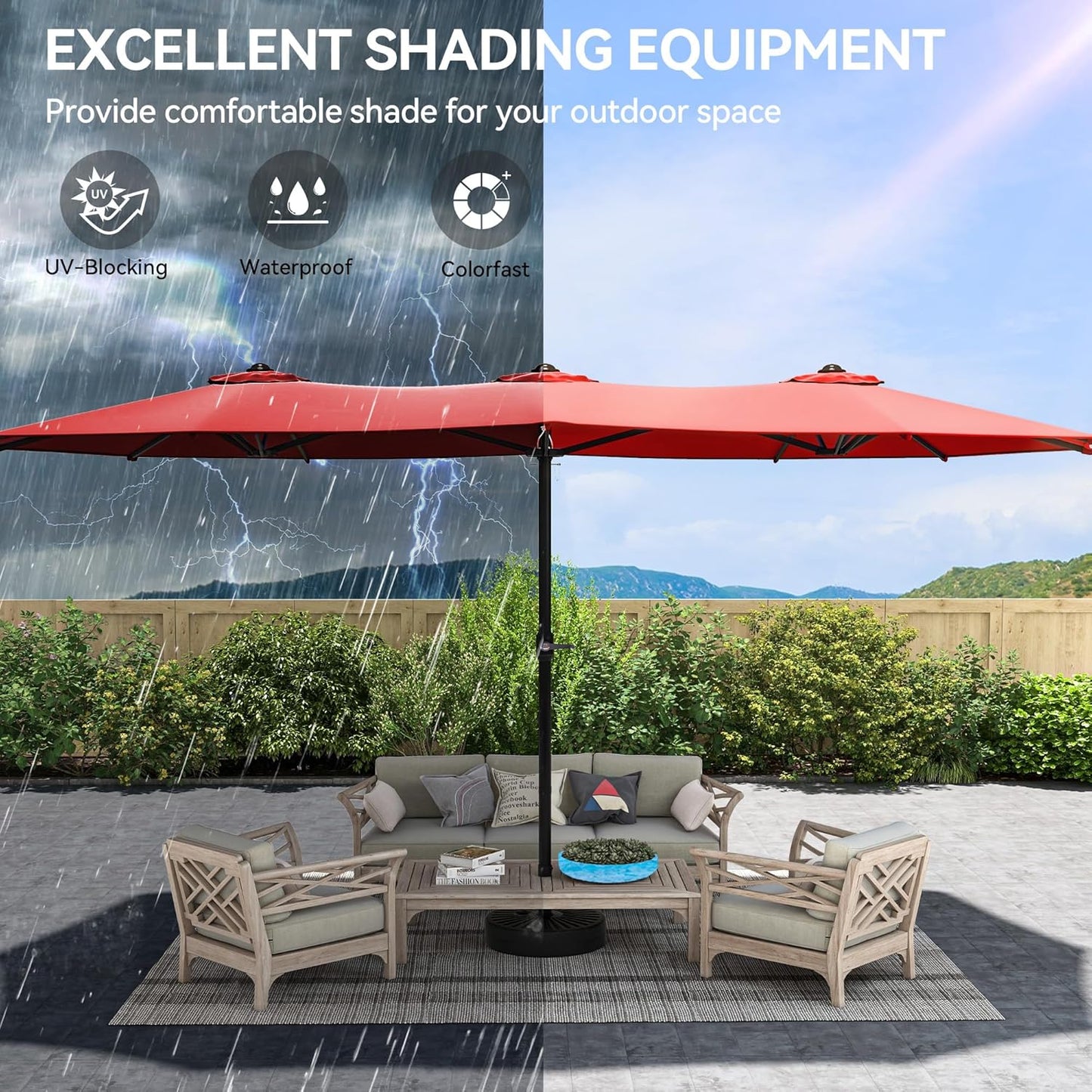 VistaShade Double Canopy Patio Umbrella